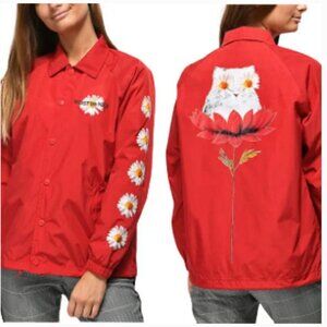 RIPNDIP Daisy Do Cherry Red Must Be Nice Coach Jacket